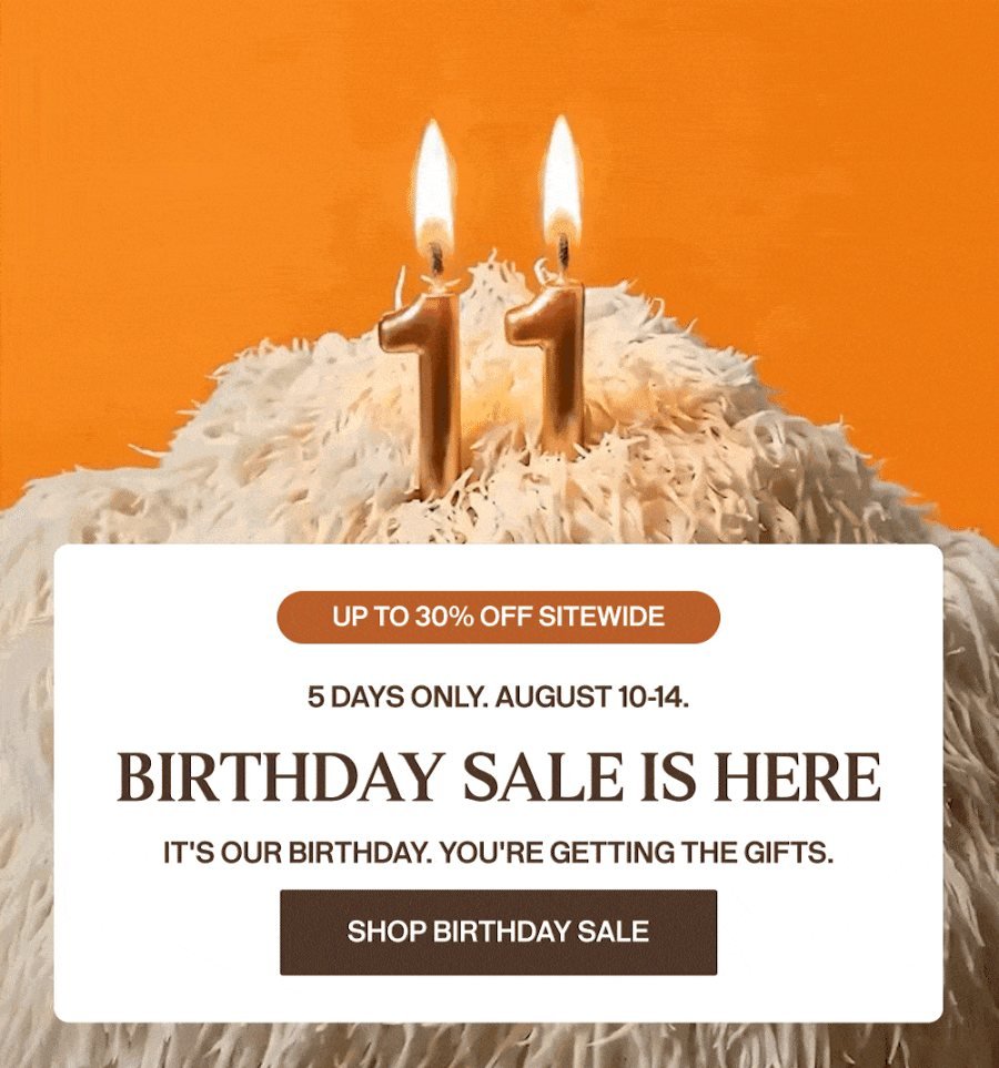 Real Mushrooms 11th birthday sale — up to 30% off sitewide, five days only, August 10 to 14.
